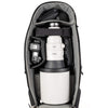 Deep photo compartment for large lens hoods up to 8 inches in diameter, gripped bodies, vertical storage of long lenses, and stacking of short lenses.