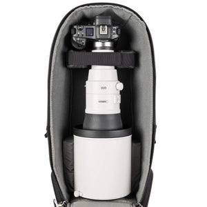 600mm f/4.0 with gripped body attached plus adapter or teleconverter