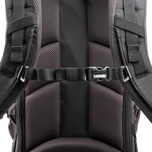 Nine-point adjustable harness system includes load lifters, sternum strap, and quick-fit waist belt