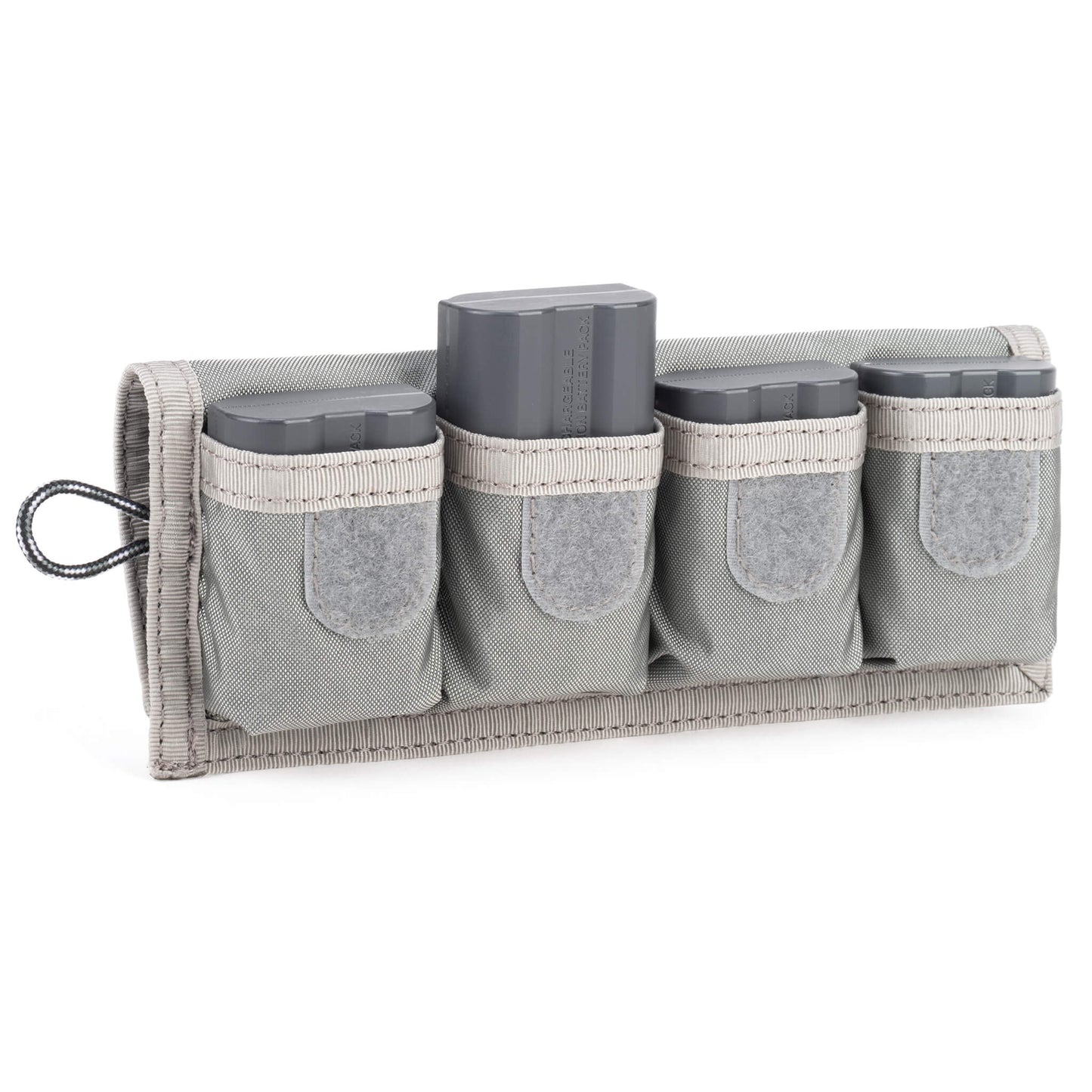 Battery Holder 4 Compact carrier for up to four standard DSLR or Mirrorless batteries.