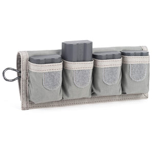 Battery Holder 4 Compact carrier for up to four standard DSLR or Mirrorless batteries.