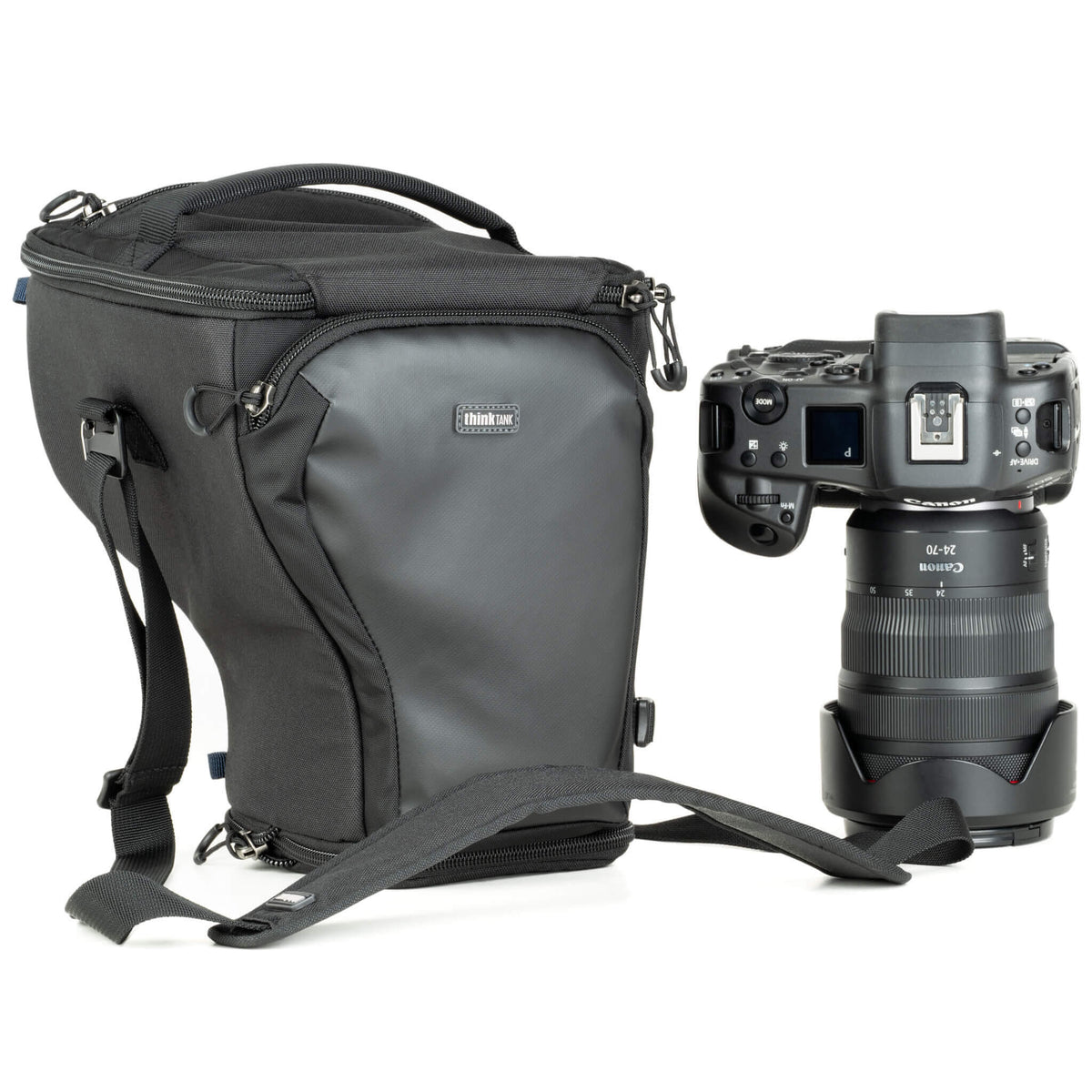 Digital Holster 40 V3 fits gripped DSLR camera with 24-70mm lens