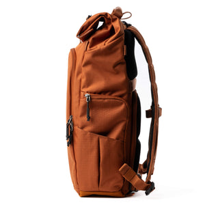 FocusPoint 30L RollTop Side view in Urban-Rust color