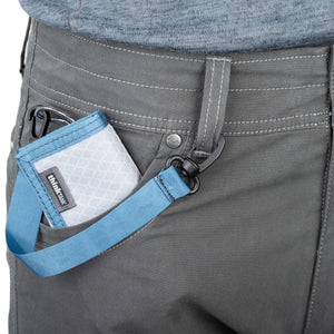 Pocket-sized with removable security lanyard and belt attachment