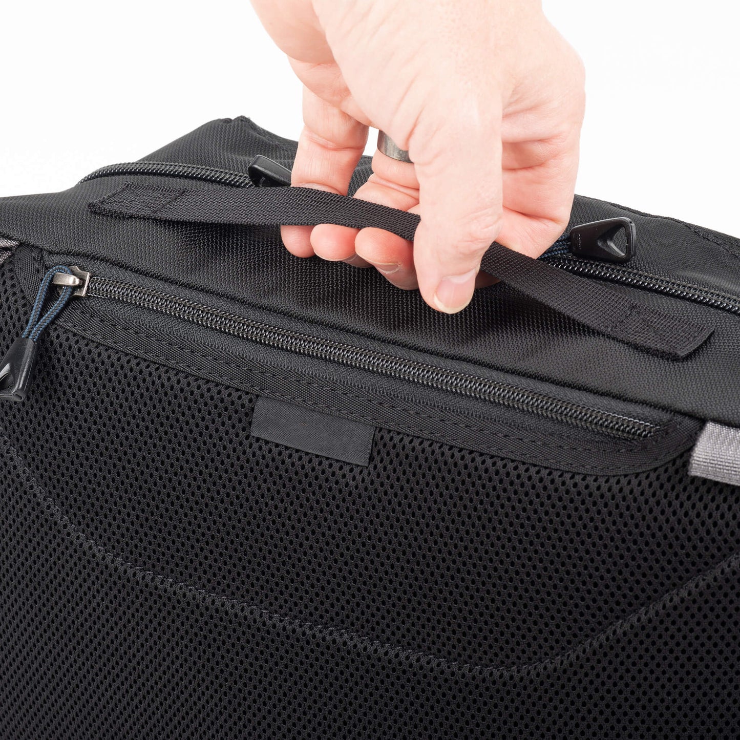 Rear top grab handle