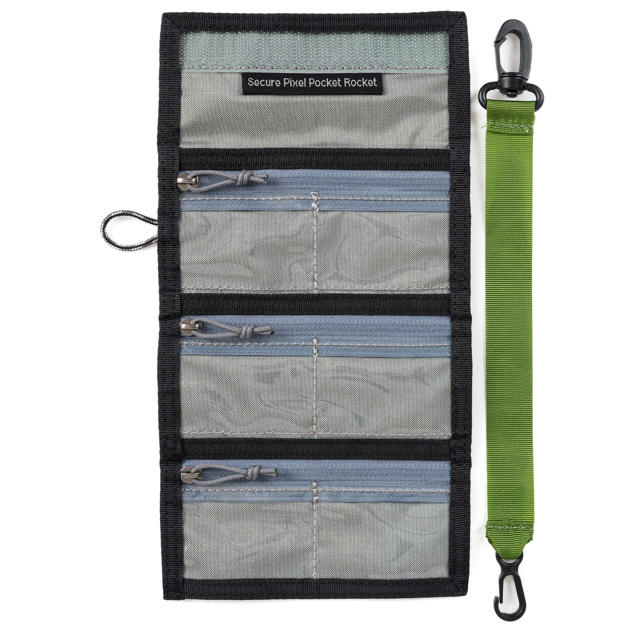 Pocket-sized with removable security lanyard and belt attachment