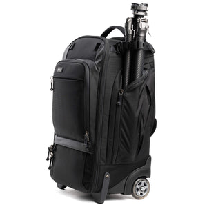 Side tripod carry option using side pocket and included strap