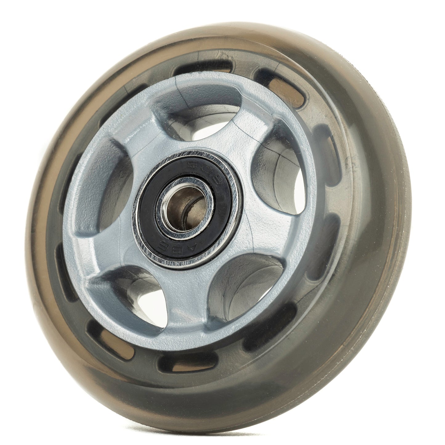 Custom-designed, high-performance, 80mm super quiet wheels with sealed bearings
