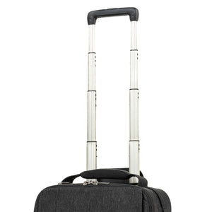 Custom designed retractable handle with inset channel on aluminium tubing for added strength and durability