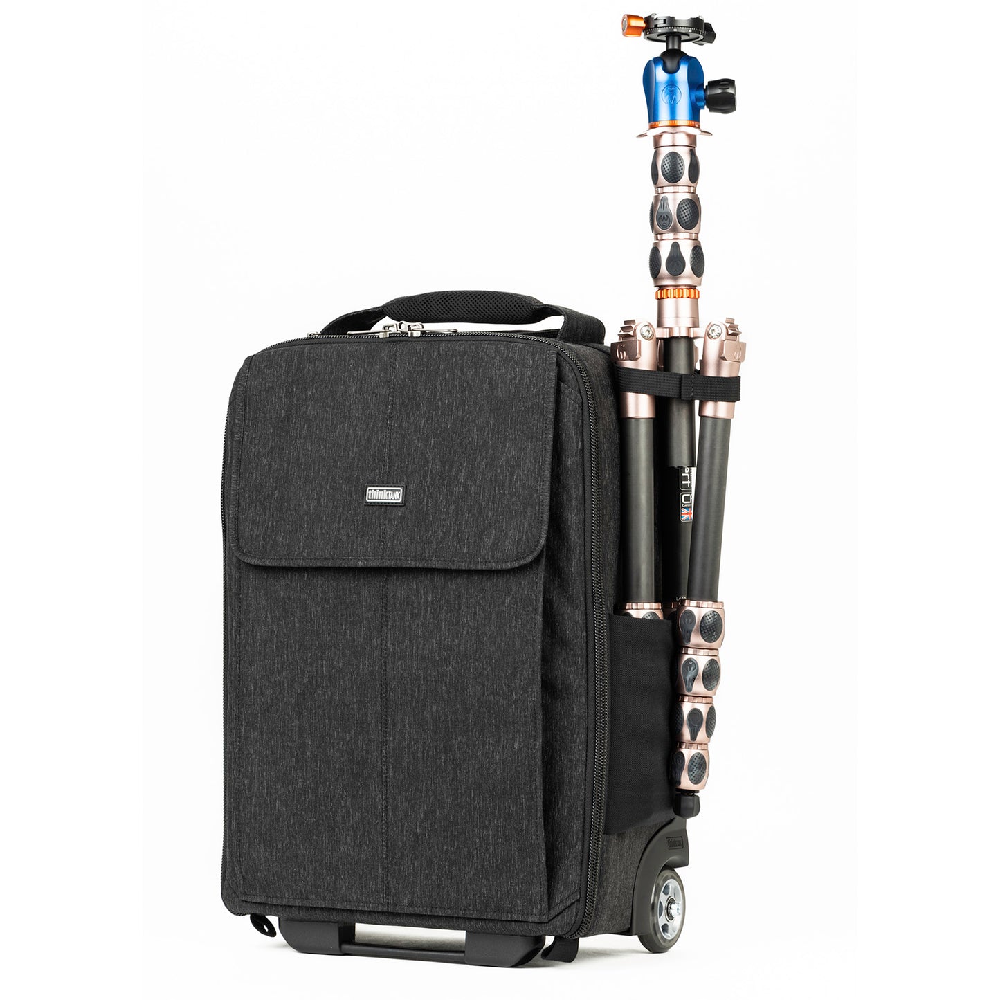 Side pocket for tripod mount (additional straps included for larger tripods)