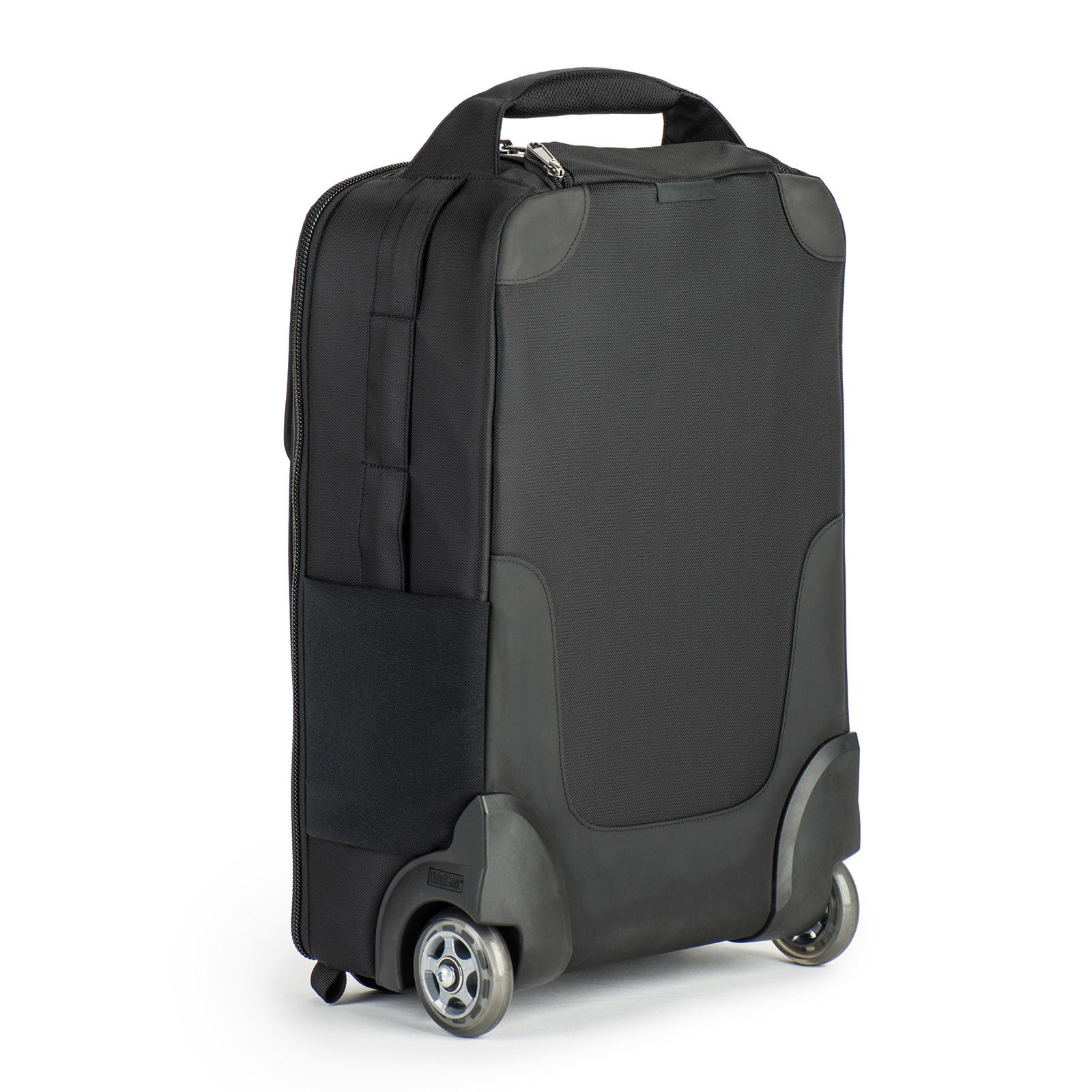 User replaceable retractable handle, wheels, wheel housings, and front foot extends product life