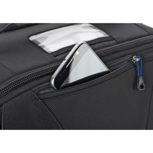 Dedicated, plush lined pocket on the front flap for smartphone or sunglasses