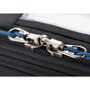Cable and combination lock included for securing the lockable zippers