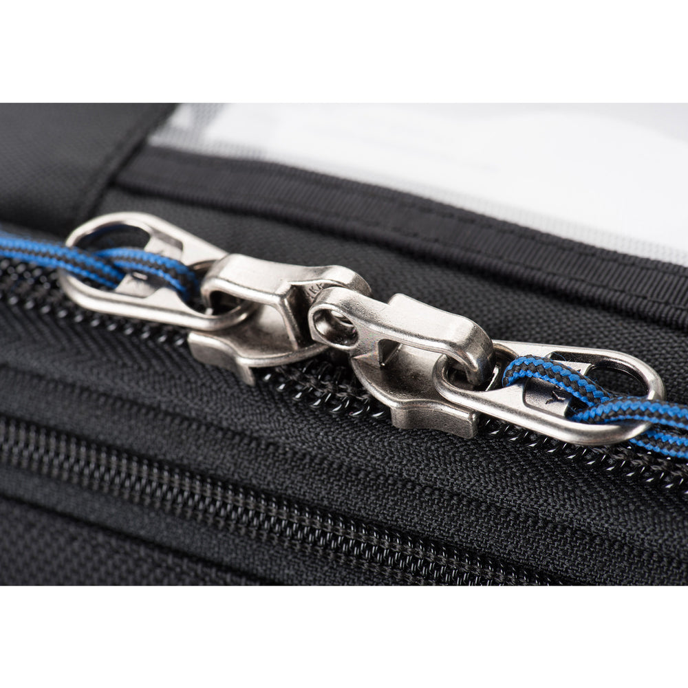 
                  
                    Cable and combination lock included for securing the lockable zippers
                  
                