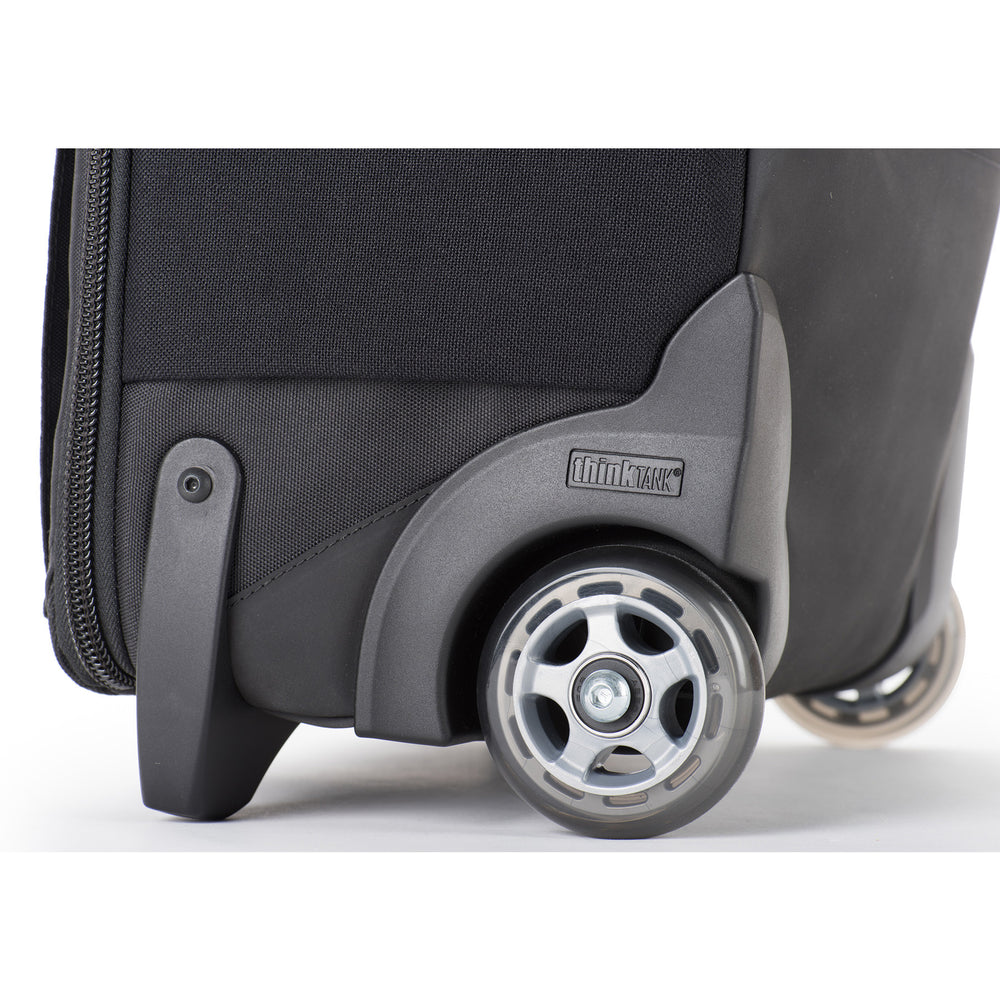 
                  
                    Custom-designed, high-performance, 80mm wheels with sealed ABEC grade 5 bearings for quiet rolling. Extra tall wheel housings protect your bag from scrapes and scratches.
                  
                