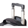 Custom designed retractable handle with inset channel on aluminum tubing adds strength and durability
