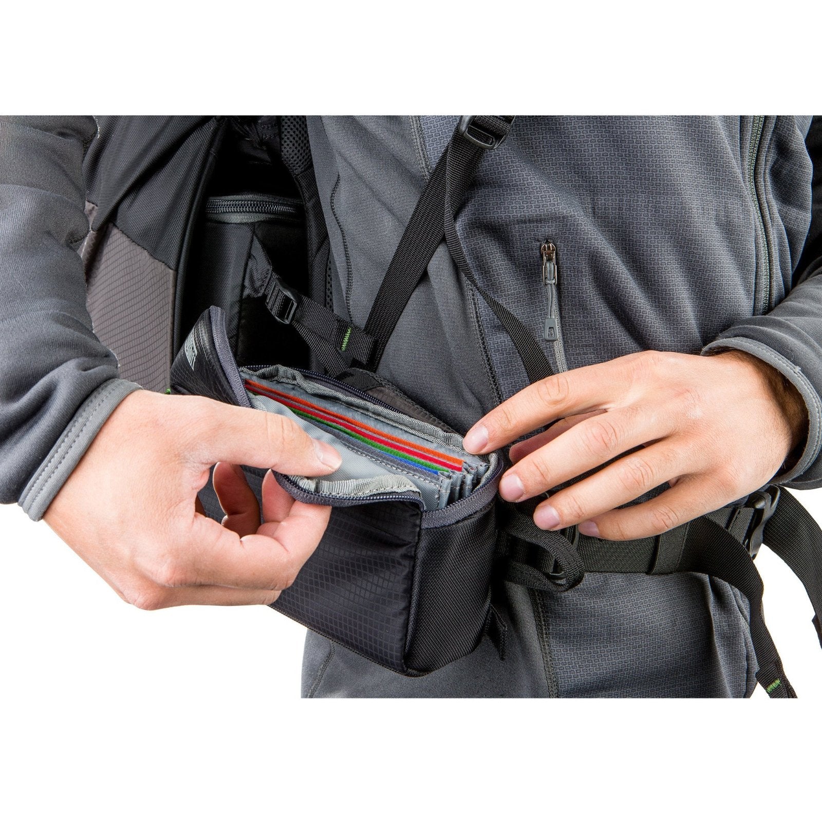 The Filter Nest is belt-mountable and compatible with most MindShift Gear backpacks to quickly access filters while setting up a shot.