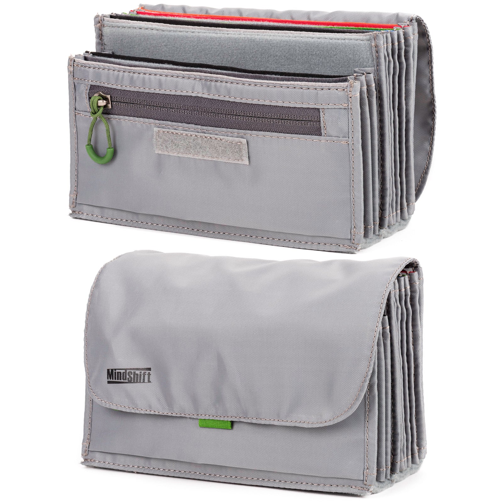 Removable filter insert includes zippered pocket and top flap