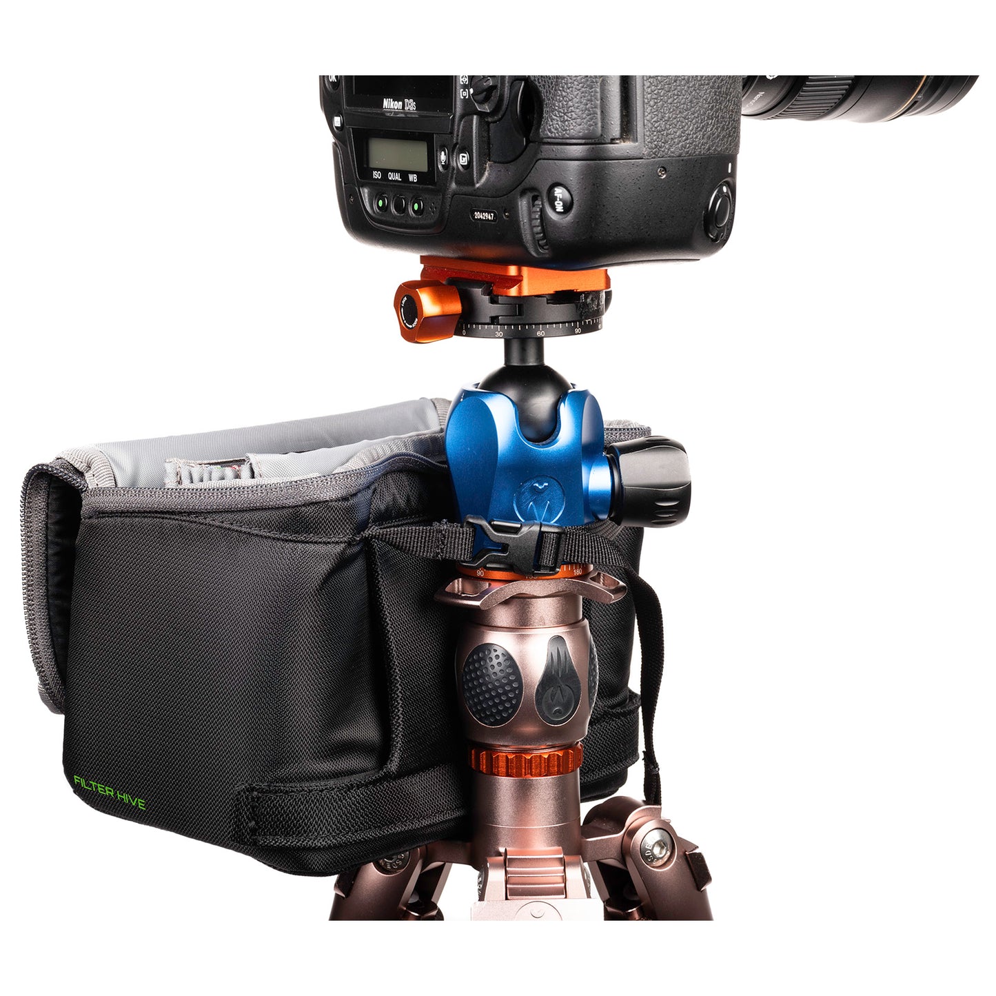 Attachment strap with SR buckle for tripod attachment