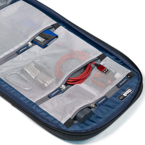 Interior mesh pockets for storing filters, batteries, cables, etc.