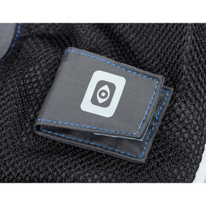 An eyepiece pocket is built into the bottom of the Hydrophobia rain cover (eyepiece sold separately)
