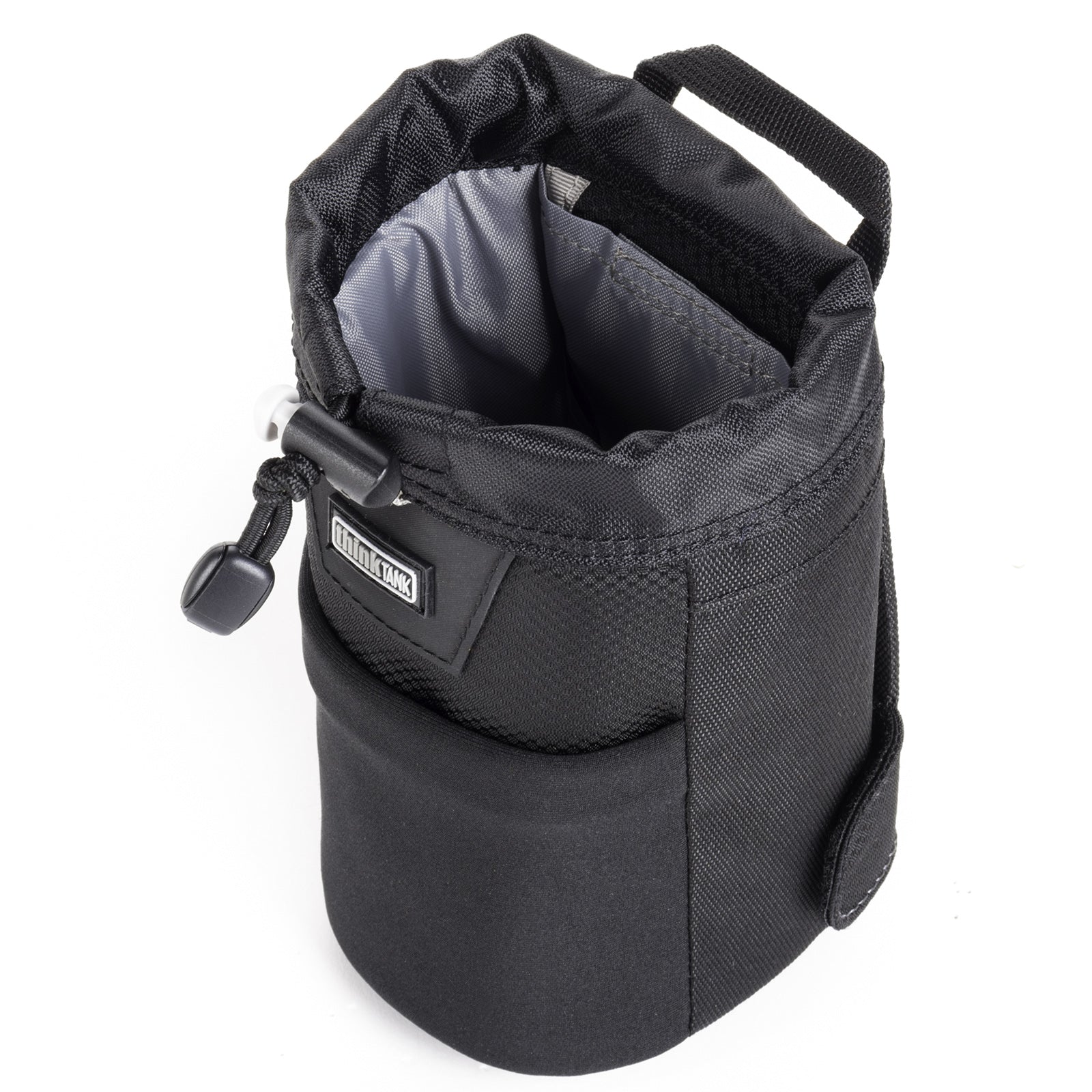 Wide-mouth opening for quick one-handed access