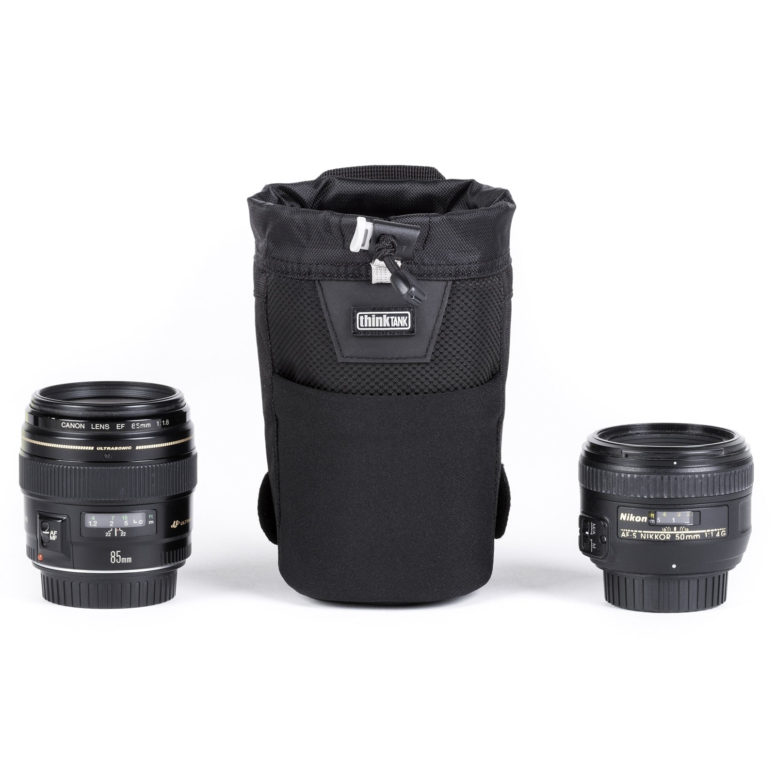 Fits smaller lenses such as 50mm f/1.4, 85mm f/1.8 and teleconverters