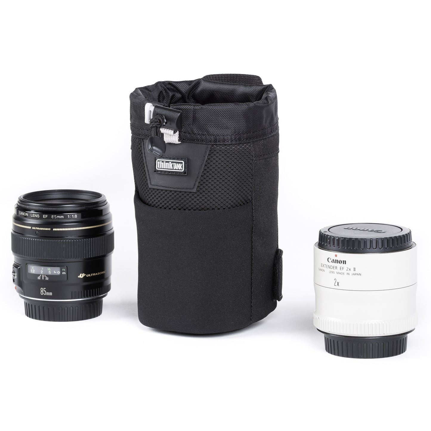 Fits smaller lenses such as 50mm f/1.4, 85mm f/1.8 and teleconverters