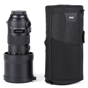 Accommodates a 150–600mm f/5–6.3 lens with hood reversed