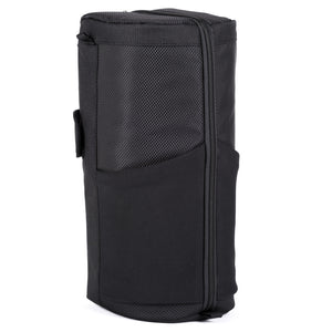 Outer stretch pockets provide space for lens cap or accessories