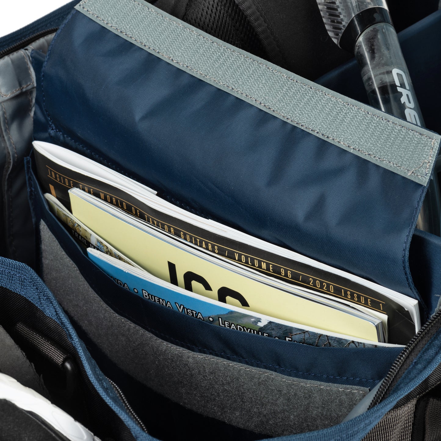 Divider pockets for books and tablets