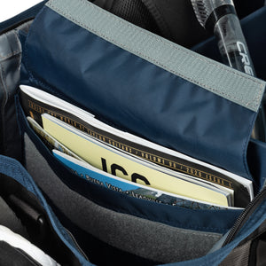 Divider pockets for books and tablets