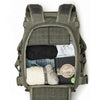 Configure main compartment for camera gear or personal gear
