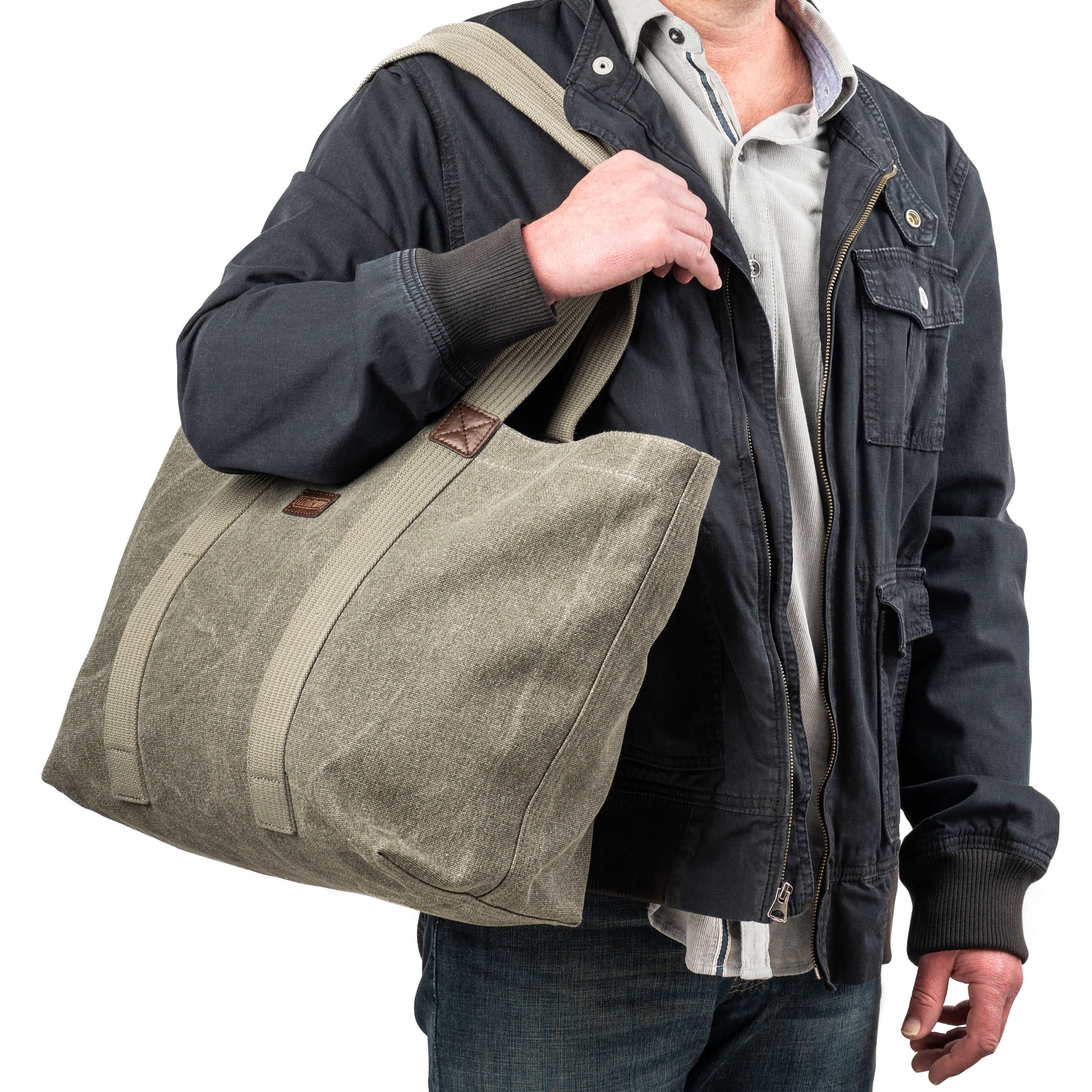 Long tote straps easily fit on your shoulder when the bag is stuffed full