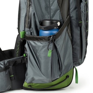 Large side pocket fits most 1.5L water bottles