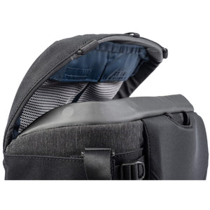 Magnetic top lid enables silent, one-handed camera access