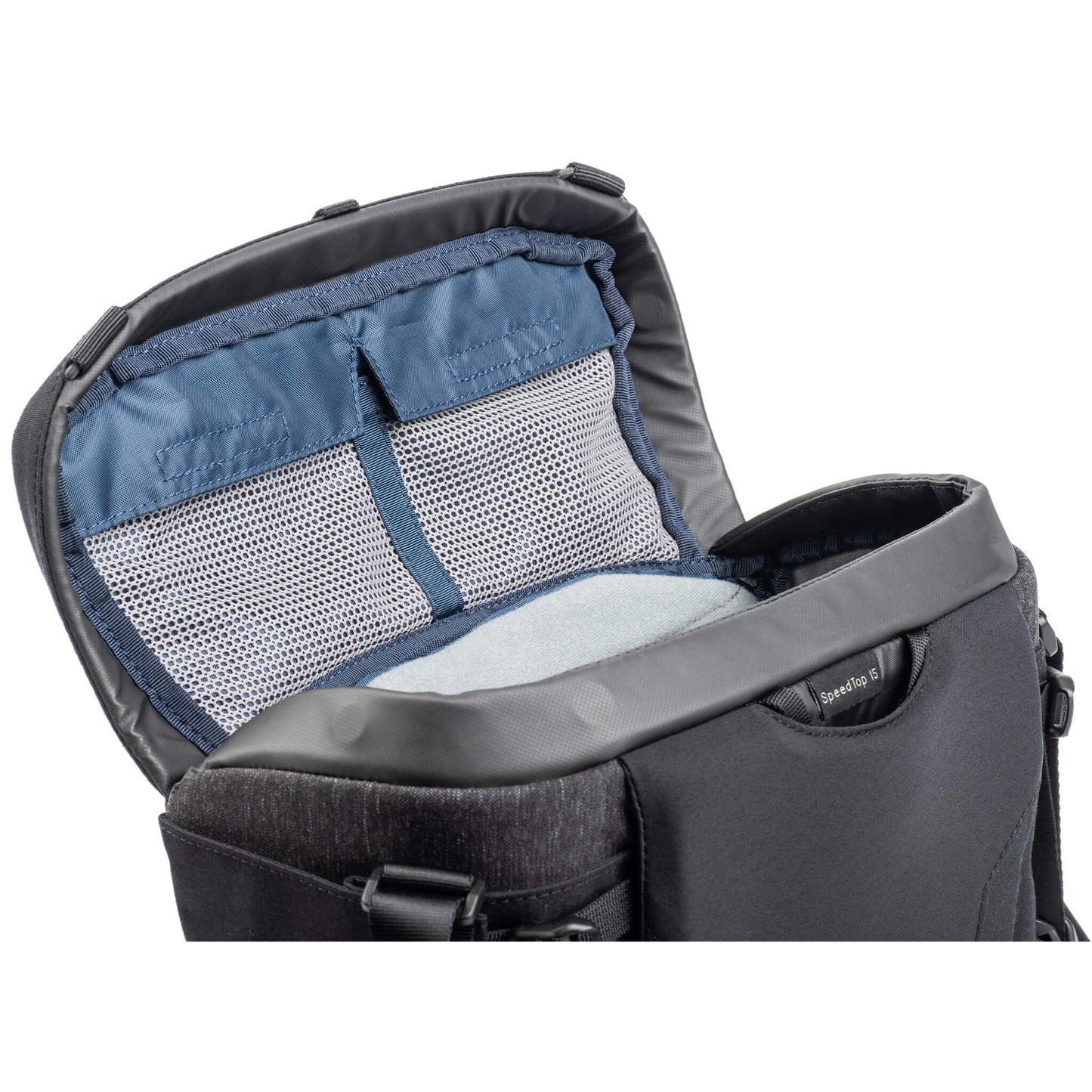 Mesh organizer pocket(s) under the lid