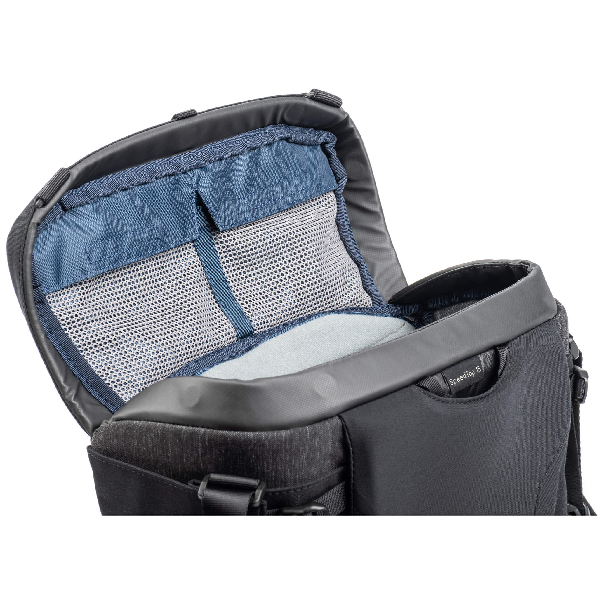 Mesh organizer pocket(s) under the lid