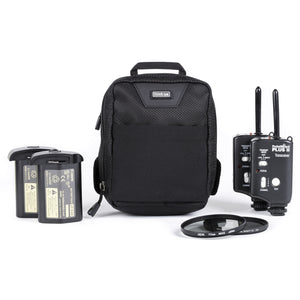 Organizer belt pouch with pockets for accessories and personal items.