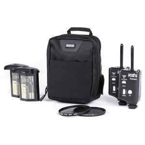 Organizer belt pouch with pockets for accessories and personal items.