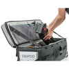 Coffin-style opening gives unencumbered access to gear