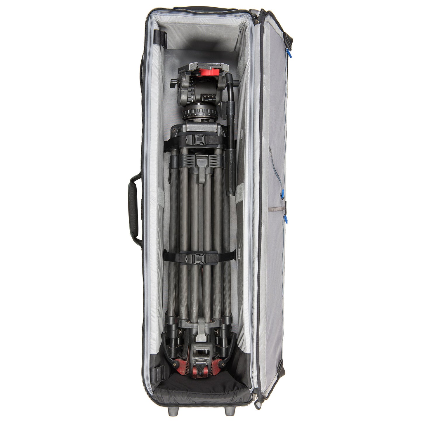 Holds cinema sized tripods, stands, sliders and/or modifiers up to 40”