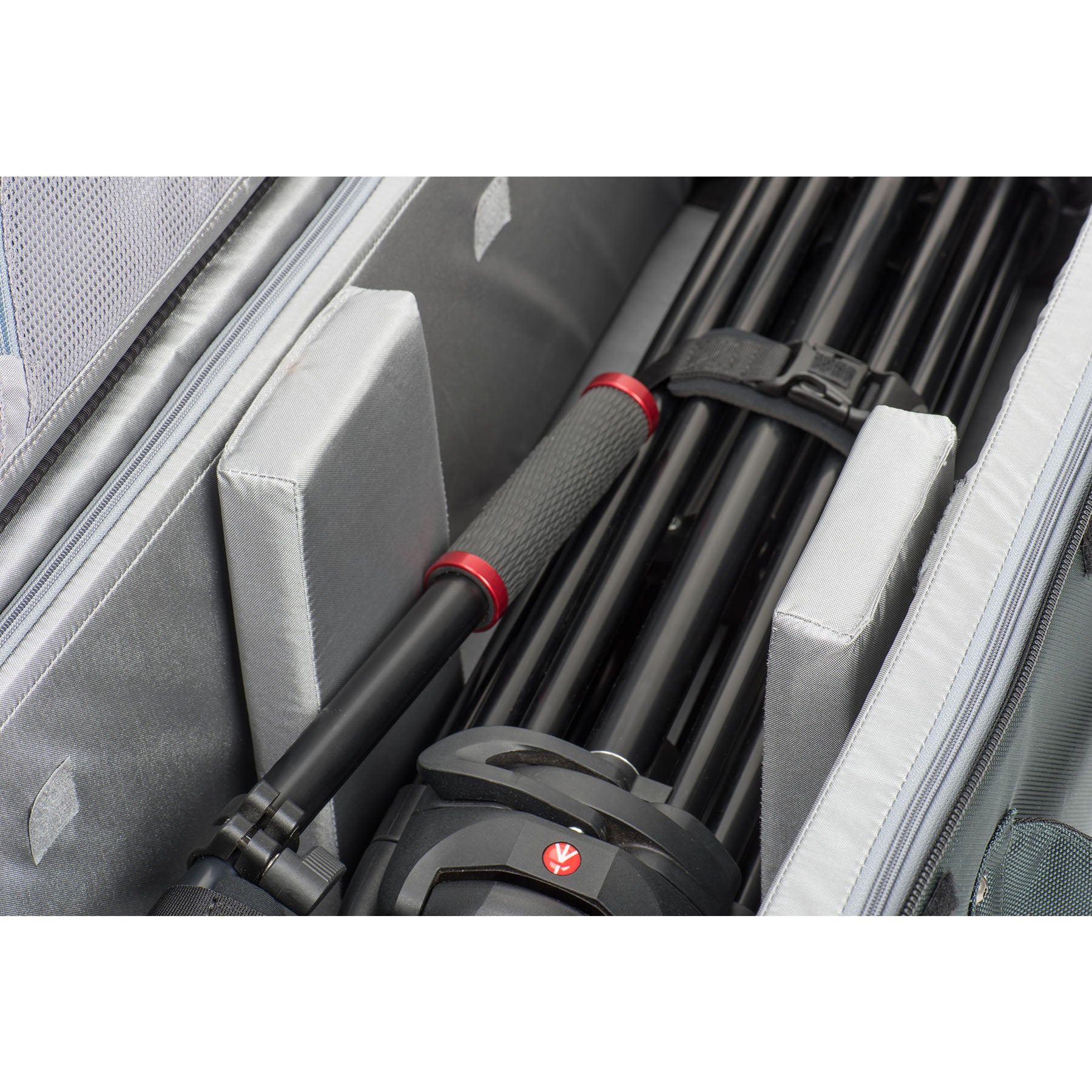 Bolster cushions provide support for different sized gear