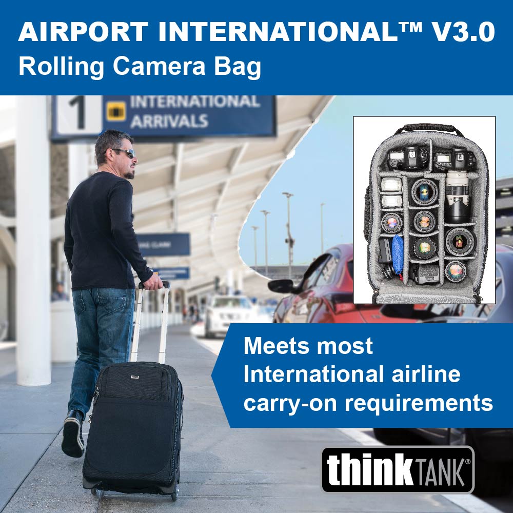 Airport International V3 Rolling Camera Bag. Mees most International airline carry-on requirements