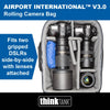 Airport International V3 Rolling Camera Bag. Fits two gripped DSLRs side-by-side with lenses attached