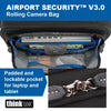 Airport Security v3 Rolling Camera Bag. Padded and lockable pocket for laptop and tablet