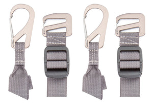 High strength custom spring gate aluminum attachment clips.