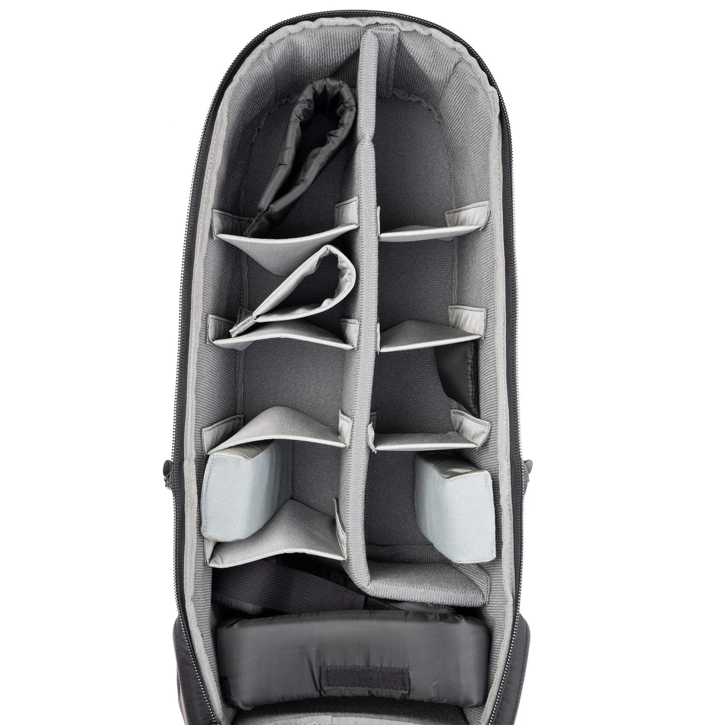 
                  
                    Versatile divider system includes a set for one large lens and gripped body with collars and pillows, or multiple gripped bodies with 5 to 6 professional lenses. Dedicated padded sleeve fits up to a 13” iPad Pro (2024) or similar tablet
                  
                
