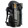 Daisy chains on the shoulder strap and front panel and trekking pole/axe loops add additional lash points for expanding your carry capacity