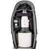 Deep photo compartment for large lens hoods up to 8 inches in diameter, gripped bodies, vertical storage of long lenses, and stacking of short lenses.